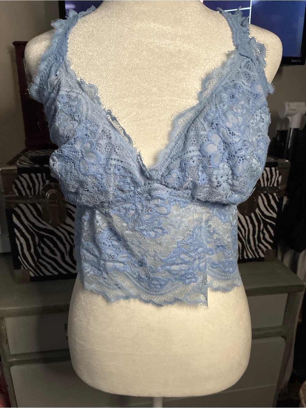 aerie Light Blue Lace Bralette